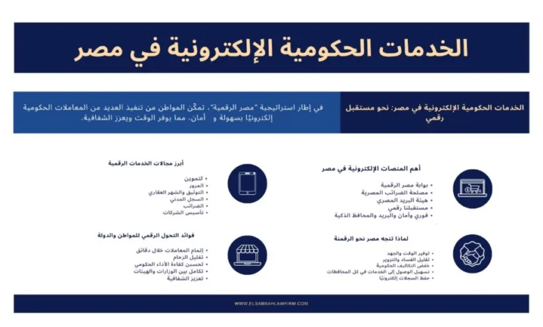 الخدمات الحكومية في مصر